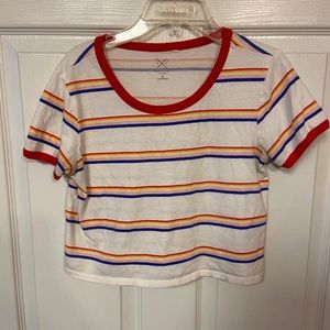 American Eagle Rainbow Stripes Crop Tops